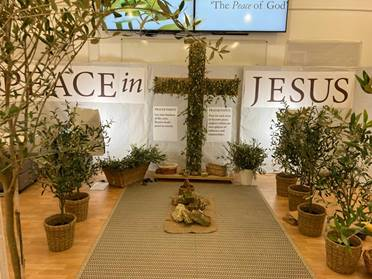 Garden of gethsemane olive branch cross