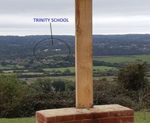 Trinity in the background